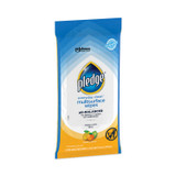 SC JOHNSON Pledge® 336274EA Multi-Surface Cleaner Wet Wipes, Cloth, 7 x 10, Fresh Citrus, White, 25 Wipes