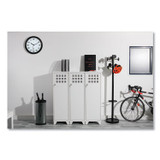 ALBA PMSTAN3N Stan3 Steel Coat Rack, Stand Alone Rack, Eight Knobs, 15w x 15d x 69.3h, Black