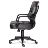 HON COMPANY 2092SR11T Pillow-Soft 2090 Series Leather Managerial Mid-Back Swivel/Tilt Chair, Supports 300 lb, 16.75" to 21.25" Seat Height, Black