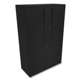 HON COMPANY 795LSP Brigade 700 Series Lateral File, Three-Shelf Enclosed Storage, 2 Legal/Letter-Size File Drawers, Black, 42" x 18" x 64.25"