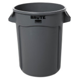 RUBBERMAID COMMERCIAL PROD. 263200GY Vented Round Brute Container, 32 gal, Plastic, Gray