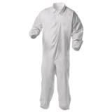 SMITH AND WESSON KleenGuard™ 38929 A35 Liquid and Particle Protection Coveralls, Zipper Front, Elastic Wrists and Ankles, X-Large, White, 25/Carton