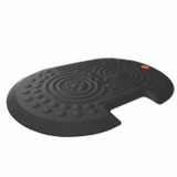 FLOORTEX FCA22032XBK AFS-TEX 2000X Anti-Fatigue Mat, Oval, Black Anti-Slip Surface, 20" x 32"