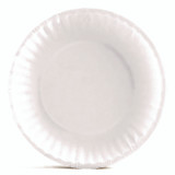 PERK 519418 Economy Paper Plates, 6" dia, White, 250/Pack, 4 Packs/Carton