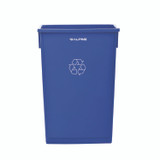 ALPINE INDUSTRIES 477RBLU Slim 23 Gallon Recycling Bin, Plastic, Blue