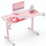 EUREKA ERGONOMIC GD0100 Cute Gaming Desk, 47" x 23.63" x 30.13", Pink