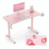 EUREKA ERGONOMIC GD0100 Cute Gaming Desk, 47" x 23.63" x 30.13", Pink