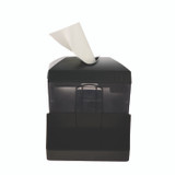 ALPINE INDUSTRIES ALP4332C Interfold Table Top Dispenser Napkin Holder with Caddy, 6 x 14.17 x 6.5, Black