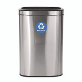 ALPINE INDUSTRIES ALP47040LR 10.5 Gallon Slim Recycling Can, Brushed Stainless Steel