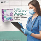 ADIRMED I90202 Acrylic Glove Dispenser, Double Box Capacity, 10.2 x 3.5 x 10.8, Clear