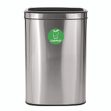 ALPINE INDUSTRIES ALP47040LCO 10.5 Gallon Compost Can, Brushed Stainless Steel