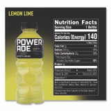 COCA-COLA POWERADE® 049000003697 Sports Drink, Lemon Lime, 20 oz Bottle, 24/Pack