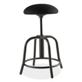 NATIONAL PUBLIC SEATING NPS® 6810S10 6800 Series Height Adjustable Fabric Seat Swivel Stool, Supports Up to 300 lb, 18" to 25" Seat Height, Black Seat/Base