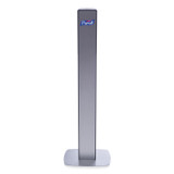 GO-JO INDUSTRIES PURELL® 7318DSSLV MESSENGER ES8 Silver Panel Floor Stand with Dispenser, 1,200 mL, 16.75 x 6 x 40, Silver/Graphite