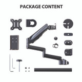 EUREKA ERGONOMIC MA0212P Single Monitor Arm, For 32" Monitors, 90 deg Rotation, 35 deg Tilt, 360 deg Pan, Black, Supports 17.6 lbs