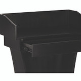 ADIROFFICE I661012BLK Wood Stand-Up Podium Lectern Speaker Stand with Drawer and Storage Area, 27.55 x 14 x 43.3, Black