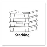 GRATNELLS USA, LLC FAS0229P6 F2 Deep Trays with Antimicrobial Protection for Storage Frames and Trolleys, 3.57 gal, 12.28 x 16.81 x 6.25, Trans Kiwi, 6/PK