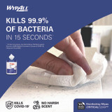 KIMBERLY-CLARK PROFESSIONAL WypAll® 54481EA Hydrogen Peroxide Disinfecting Wipes, 1-Ply, 7 x 5.75, Fresh Scent, White, 185 Wipes/Canister