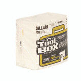 SELLARS ABSORBENT MATERIALS, INC. TOOLBOX® 2010001 Z300 Quarterfold Wipers, 1-Ply, 11.87 x 13, White, 12/Carton