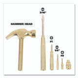 GREAT NECK SAW MFG. 19006 5-in-1 Carpenter's Hammer with Nesting Handle Containing Four Screwdrivers, 6.5" Long Gold Handle
