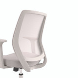 ALERA WX42BME47 Alera Wessex Ergonomic Fabric Mesh Swivel Task Chair, Supports 275 lb, 17.09 to 20.83 Seat Height, Gray Seat/Back, White Base