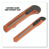 GREAT NECK SAW MFG. 2SBK Snap-Off Utility Knife Set, 9 mm Knife, 18 mm Knife, Orange/Black