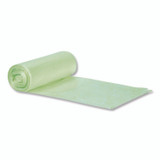 HERITAGE Y9460YER01 Biotuf Compostable Can Liners, 64 gal, 1 mil, 47" x 60", Green, 20 Bags/Roll, 5 Rolls/Carton