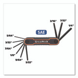 GREAT NECK SAW MFG. 74205 Hex Key Fold-Up Tool Set, Two-Piece, Metric/SAE, Black-Oxide/Blue (SAE), Black-Oxide/Red (Metric)