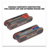 GREAT NECK SAW MFG. 74205 Hex Key Fold-Up Tool Set, Two-Piece, Metric/SAE, Black-Oxide/Blue (SAE), Black-Oxide/Red (Metric)