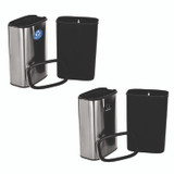 ALPINE INDUSTRIES ALP47040LRT 10.5 Gallon Recycle and Trash Station, Brushed Stainless Steel