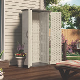 SUNCAST CORPORATION BMS1250 Vertical Storage Shed, 22 cu ft, 2 ft 8.25" x 2 ft 1.5" x 6 ft, Vanilla/Stoney