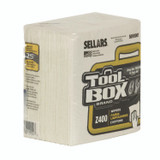 SELLARS ABSORBENT MATERIALS, INC. TOOLBOX® 5010001 Z400 Quarterfold Wipers, 1-Ply, 11.87 x 13, White, 12/Carton