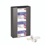 ADIRMED I90203BLK Acrylic Glove Dispenser, Triple Box Capacity, 10.2 x 3.5 x 16.1, Black
