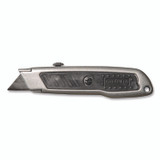 GREAT NECK SAW MFG. Sheffield 12243 Retractable Utility Knife, 1.25" Blade, 3.5" Plastic Handle, Black/Gray
