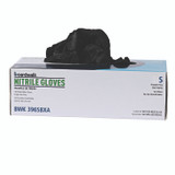 BOARDWALK 396SCTA 396 Series Disposable General-Purpose Nitrile Gloves, Powder-Free, Small, 4.4 mil Thick, 9.5" Long, Black, 100/BX, 10 BX/CT
