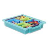 GRATNELLS USA, LLC FAS0129P8 F1 Shallow Trays with Antimicrobial Protection for Storage Frames and Trolleys, 1.85 gal, 12.28 x 16.81 x 3.25, Kiwi, 8/Pack