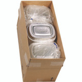 PACTIV EVERGREEN CORPORATION Y6708PET Classic Carry-Out Container with PET Dome Lid, 22 oz, 8.2 x 6.2 x 1.3, Silver/Clear, Aluminum, 100/Carton