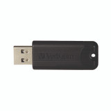 VERBATIM CORPORATION 49320 PinStripe USB 3.2 Flash Drive, 256 GB, Black
