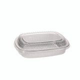 PACTIV EVERGREEN CORPORATION Y6710PET Classic Carry-Out Container with PET Dome Lid, 46 oz, 9.8 x 7.8 x 1.3, Silver/Clear, Aluminum, 50/Carton