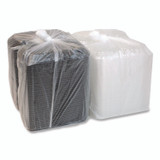 PACTIV EVERGREEN CORPORATION 0CNC10700DZY MealMaster Rib Container, 10 x 7.1 x 2.1, Black/Clear, Plastic, 90/Carton