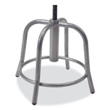 NATIONAL PUBLIC SEATING NPS® 681002 6800 Series Height Adjustable Metal Seat Swivel Stool, Supports Up to 300 lb, 18" to 24" Seat Height, Black Seat, Gray Base