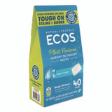 EARTH FRIENDLY PRODUCTS ECOS® 963706CT Laundry Detergent Packs, Free and Clear, 40 Pods/Pack, 6 Packs/Carton