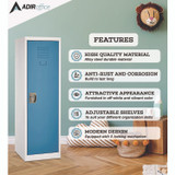 ADIROFFICE I62901BLU Steel Storage Locker, 1 Compartment, 15 x 15 x 48, Blue