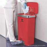 HLS COMMERCIAL HLSKERHAZ3 Vinyl Decals, Biohazard, 4" Diameter, Red/Black, 3/Pack