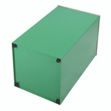 ALPINE INDUSTRIES 4450BLKKIT10 29 Gallon Trash/Recycling Cans, Steel, Green Mixed Recycling Can with Square Lid, Black Trash Can with Square Lid