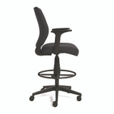 ALERA WX4614 Alera Wessex Drafting Stool, Fabric, Supports Up to 275 lb, 27.95 to 33.66 Seat Height, Black Seat, Black Back, Black Base