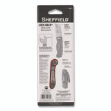 GREAT NECK SAW MFG. Sheffield 12614 Quick Change Lock Back Utility Knife, 1.25" Blade, 3.5" Aluminum Handle, Red