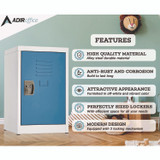 ADIROFFICE I62902BLU Steel Storage Locker, 1 Compartment, 15 x 15 x 24, Blue