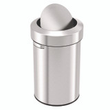 HLS COMMERCIAL HLS17FTS Swing Top Trash Can, 17 gal, Stainless Steel, Silver