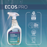 EARTH FRIENDLY PRODUCTS ECOS® PL93006CT Glass Cleaner, Vinegar Scent, 32 oz Spray Bottle, 6/Carton